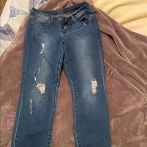 Distressed jeans